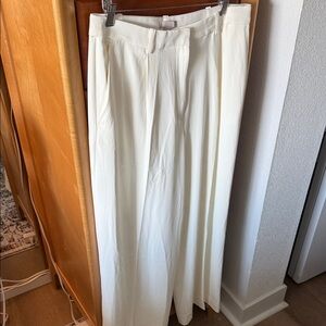H&M Elegant Cream Wide-Leg Trousers
